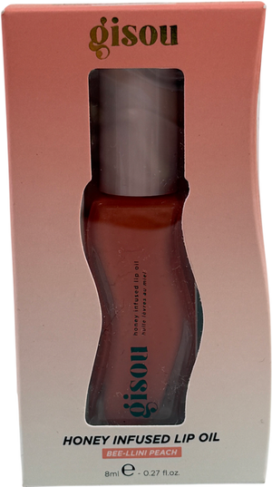 GISOU Honey Infused Lip Oil Beellini Peach 8ml