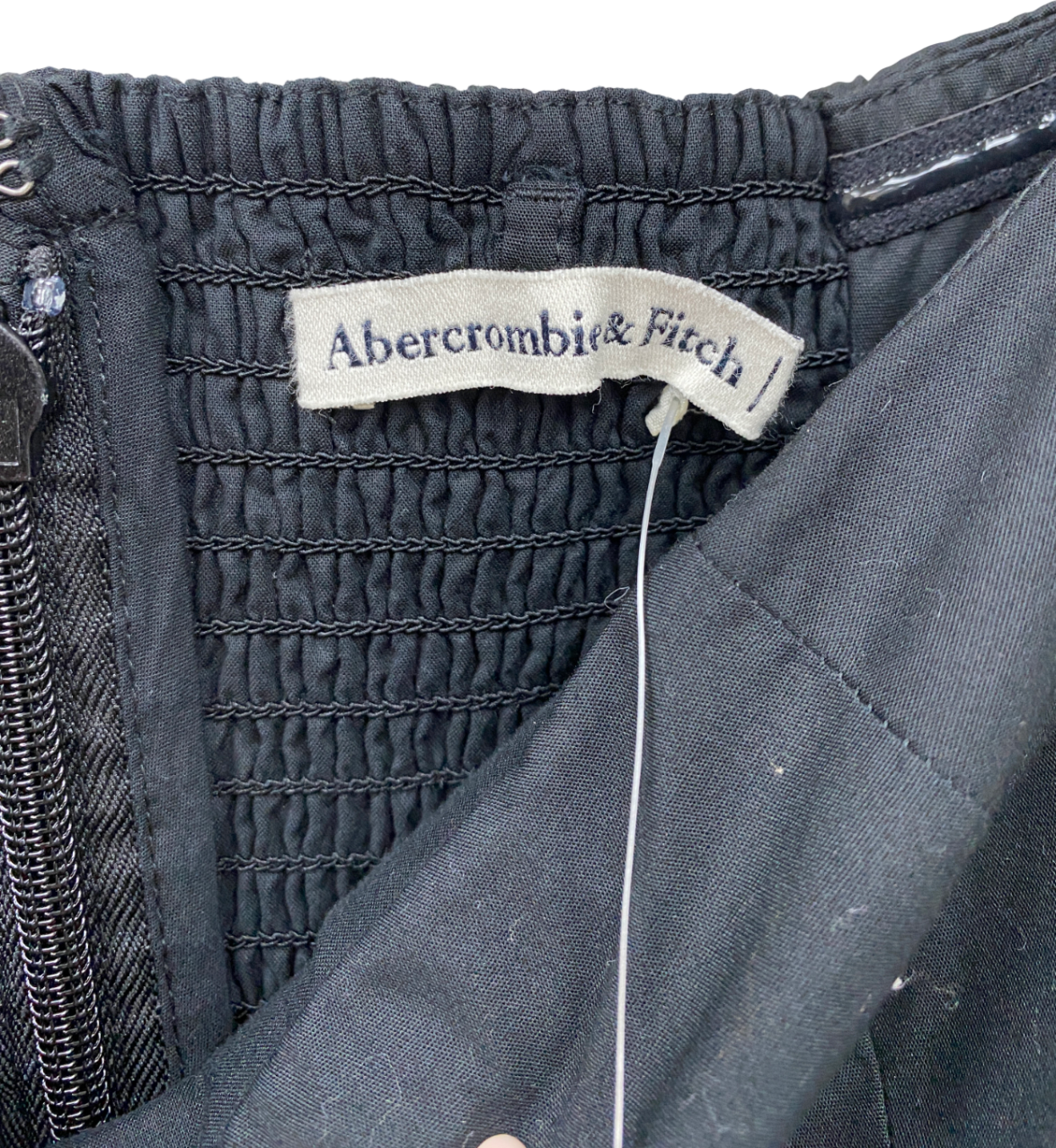 Abercrombie & Fitch Black Bubble Hem Mini Dress UK S