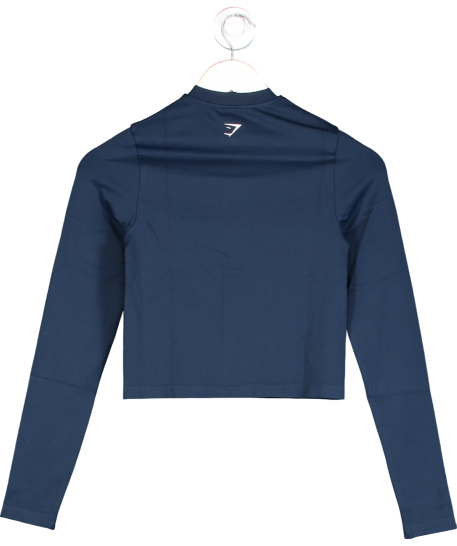 gymshark Blue Everyday Seamless Knit Track Top UK XS