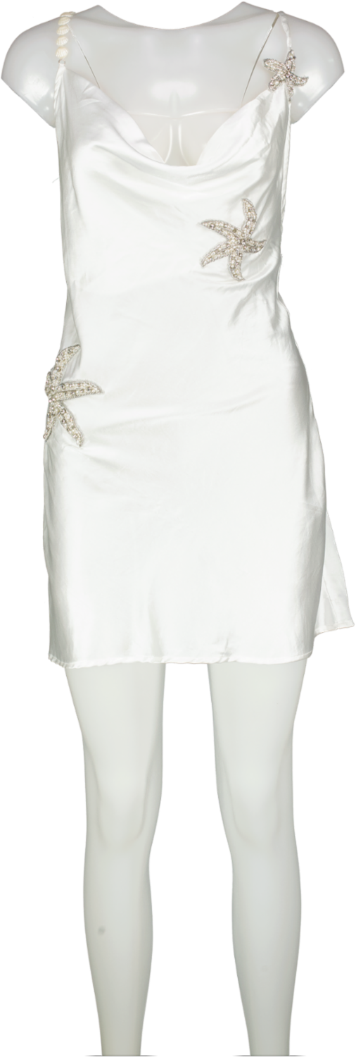 leslie amon Galli Mini Dress - Cream UK XXXS