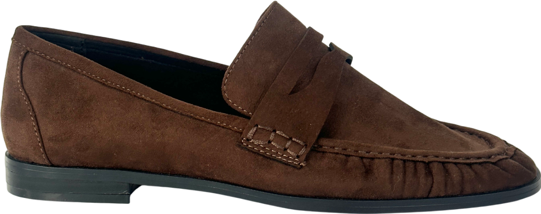 ASOS Brown Minnie Ruched Detail Loafer UK 7 EU 40 👠
