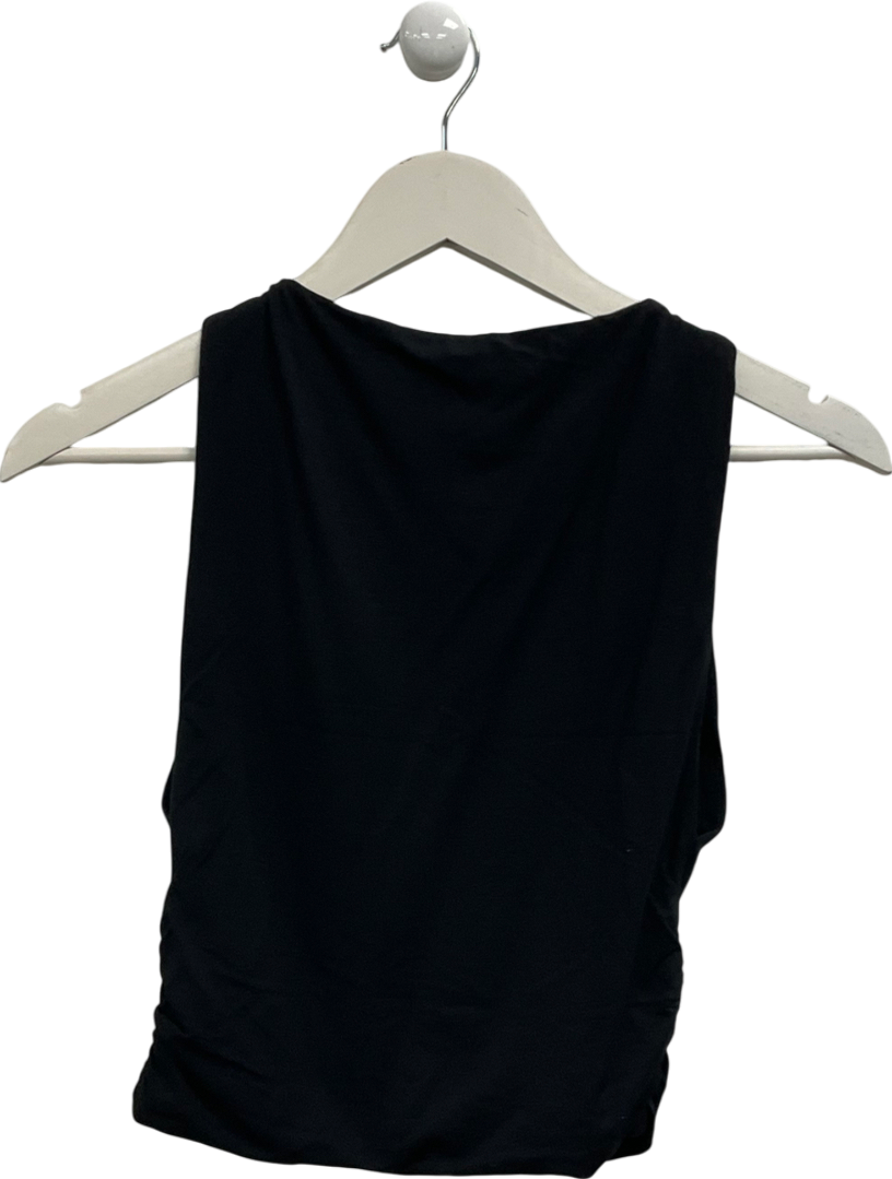 Oh Polly Modal Boat-neck Tank Top In Black UK S