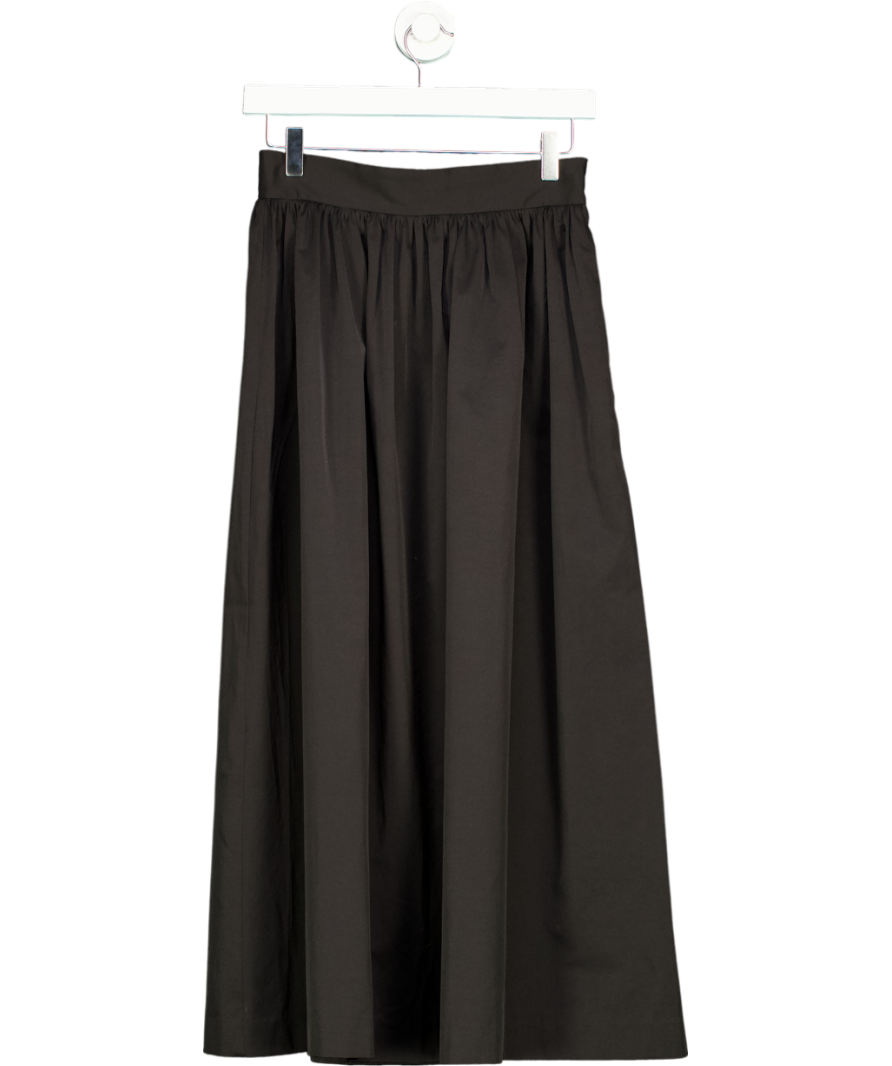 H&M Black Premium A-line Midi Skirt UK 8