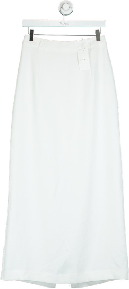 Kookai Natural White Oyster Midi Skirt UK 10