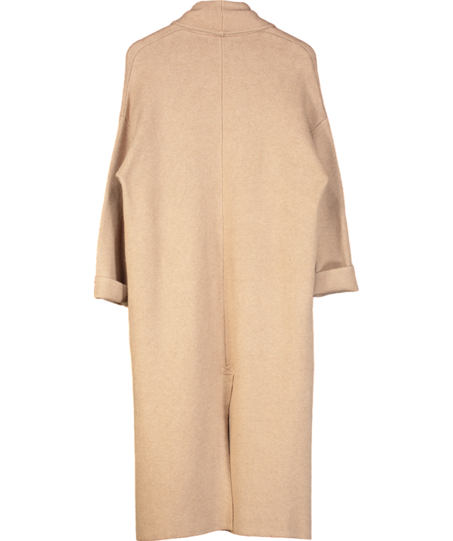 MANGO Beige Opne Front Maxi Cardigan UK XS