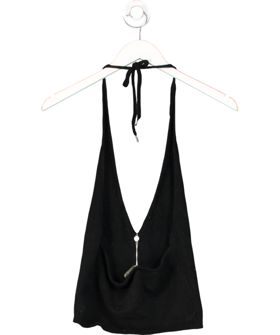 Ruve Black Halter Neck Top UK S