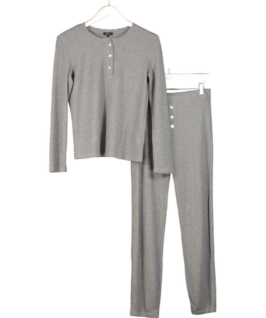 Rails Grey 2-piece Thermal Waffle Henley And Trouser Loungewear Co-ord Set UK M