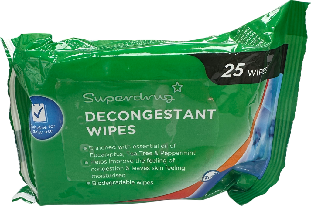 Superdrug Decongestant Wipes 25 Wipes