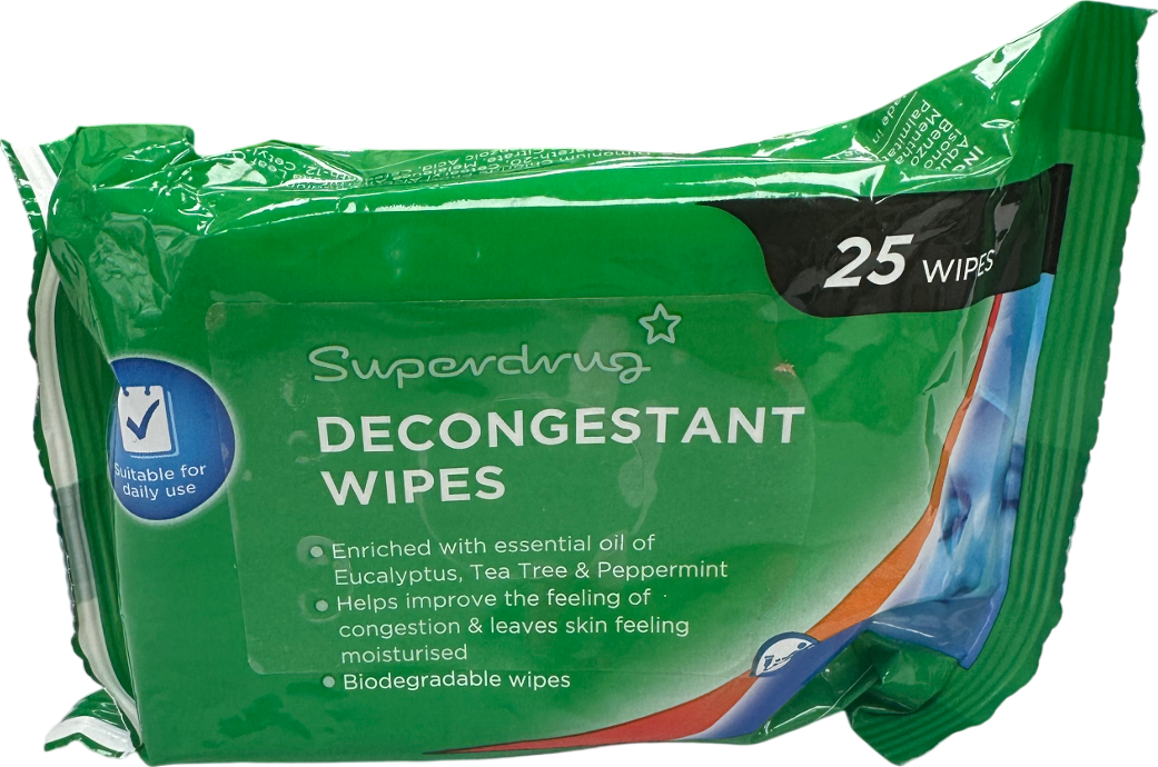 Superdrug Decongestant Wipes 25 Wipes