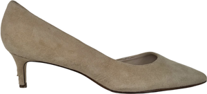 Nine West Cream Nydia Neutral Suede Pointed Toe Pumps UK 5.5 EU 38.5