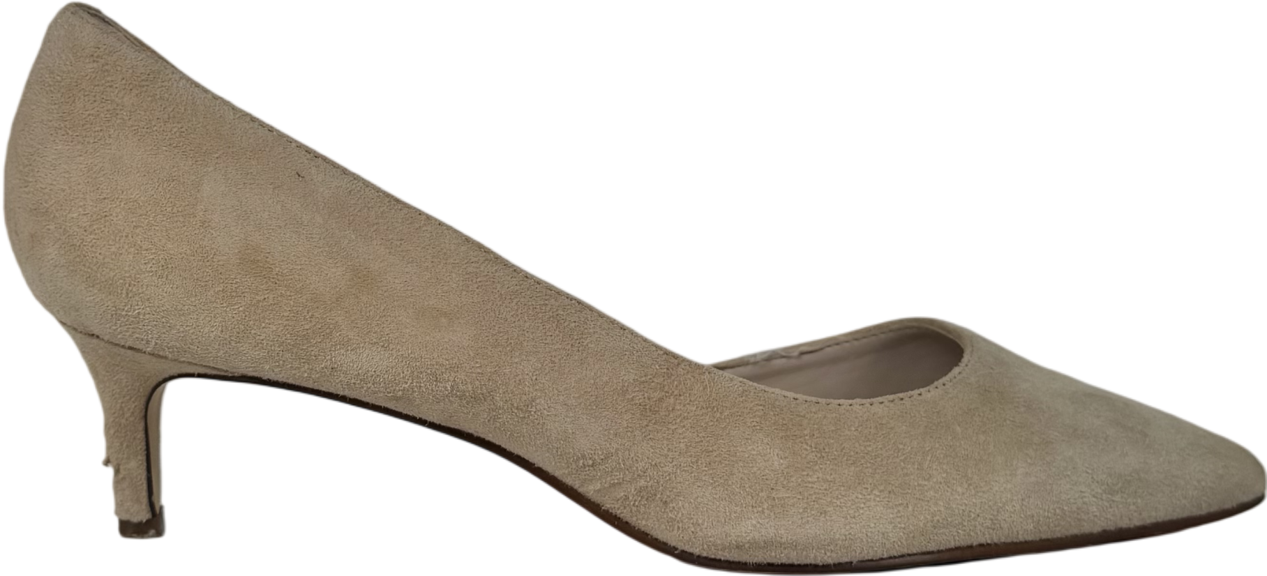 Nine West Cream Nydia Neutral Suede Pointed Toe Pumps UK 5.5 EU 38.5 👠