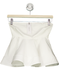 Karen Millen White Ruffle Hem Ponte And Cotton Jersey Bandeau Top UK XS