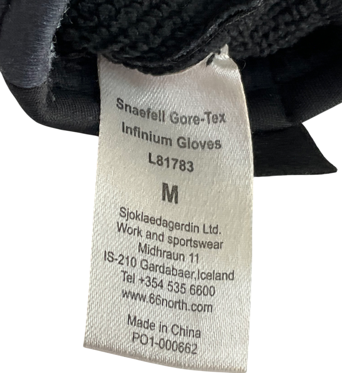 66° North Iceland Gore-tex Infinium Gloves Black UK M
