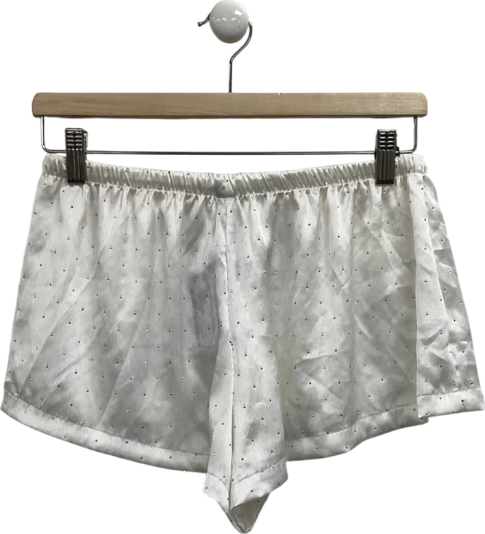 South Beach White Jasmin X Sb La Cala Embellished Shorts UK 10