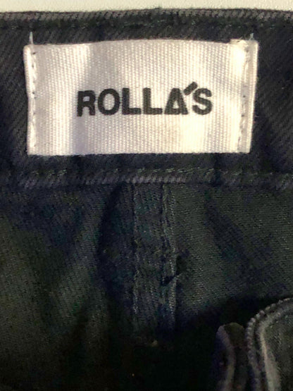 Rolla's Ash Black Original Straight Jeans Size UK W25