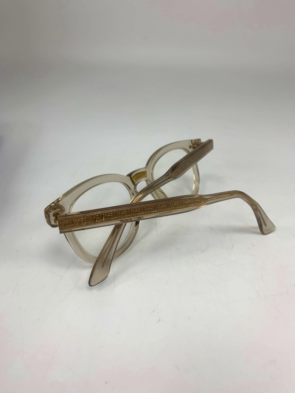 Gucci Clear Round Acetate Eye Glasses Frame