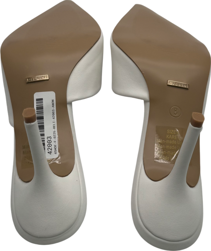 billini White Xannon Bone Shine UK 8 EU 41 👠