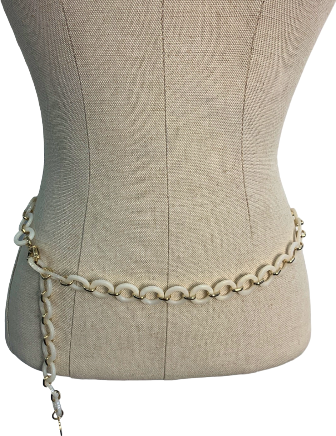 Bobbies White Vernazza Chain Belt UK One Size