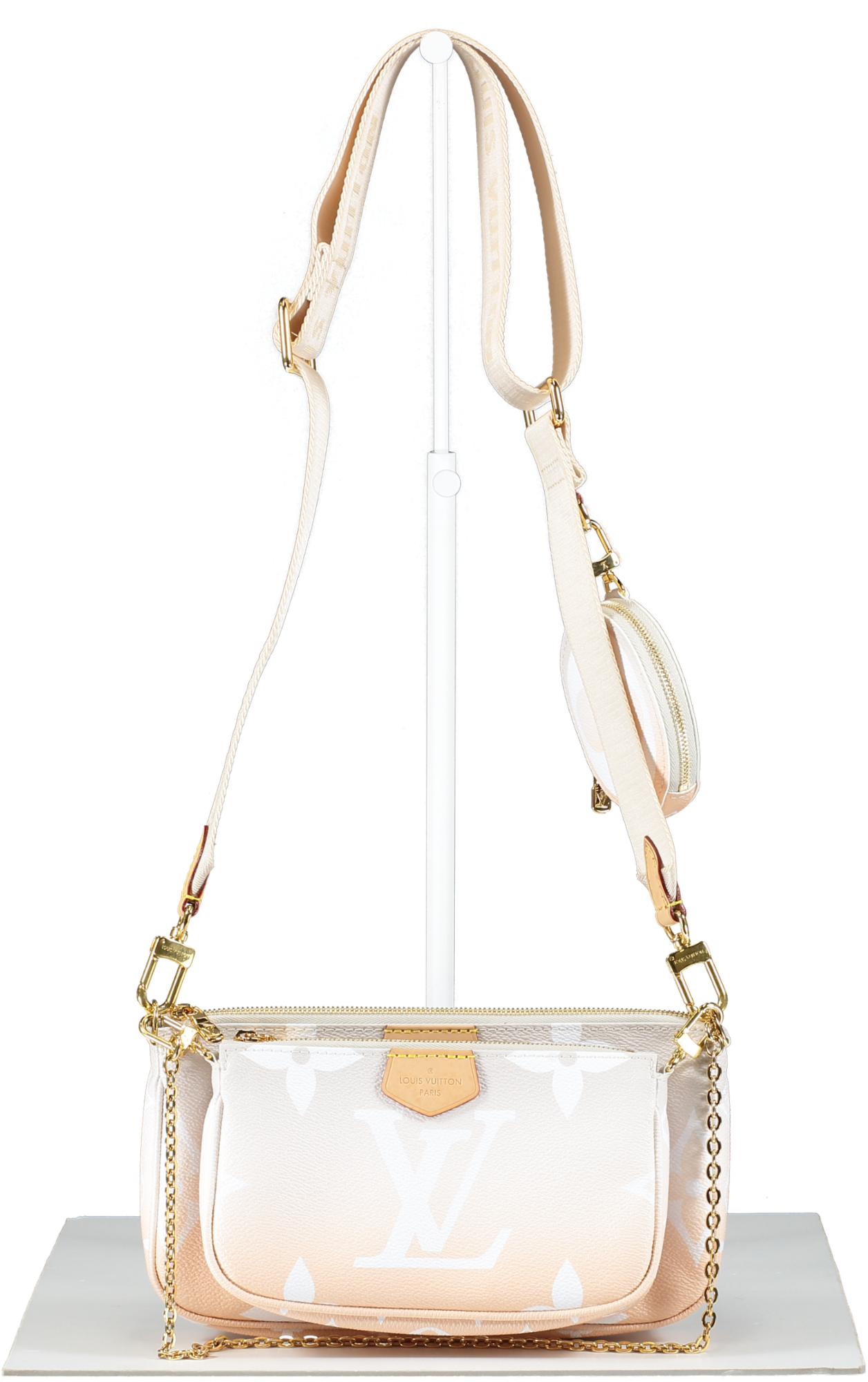 Louis Vuitton Ltd.Edition Nude Multi Pochette, Pool Ombre Mist Handbag