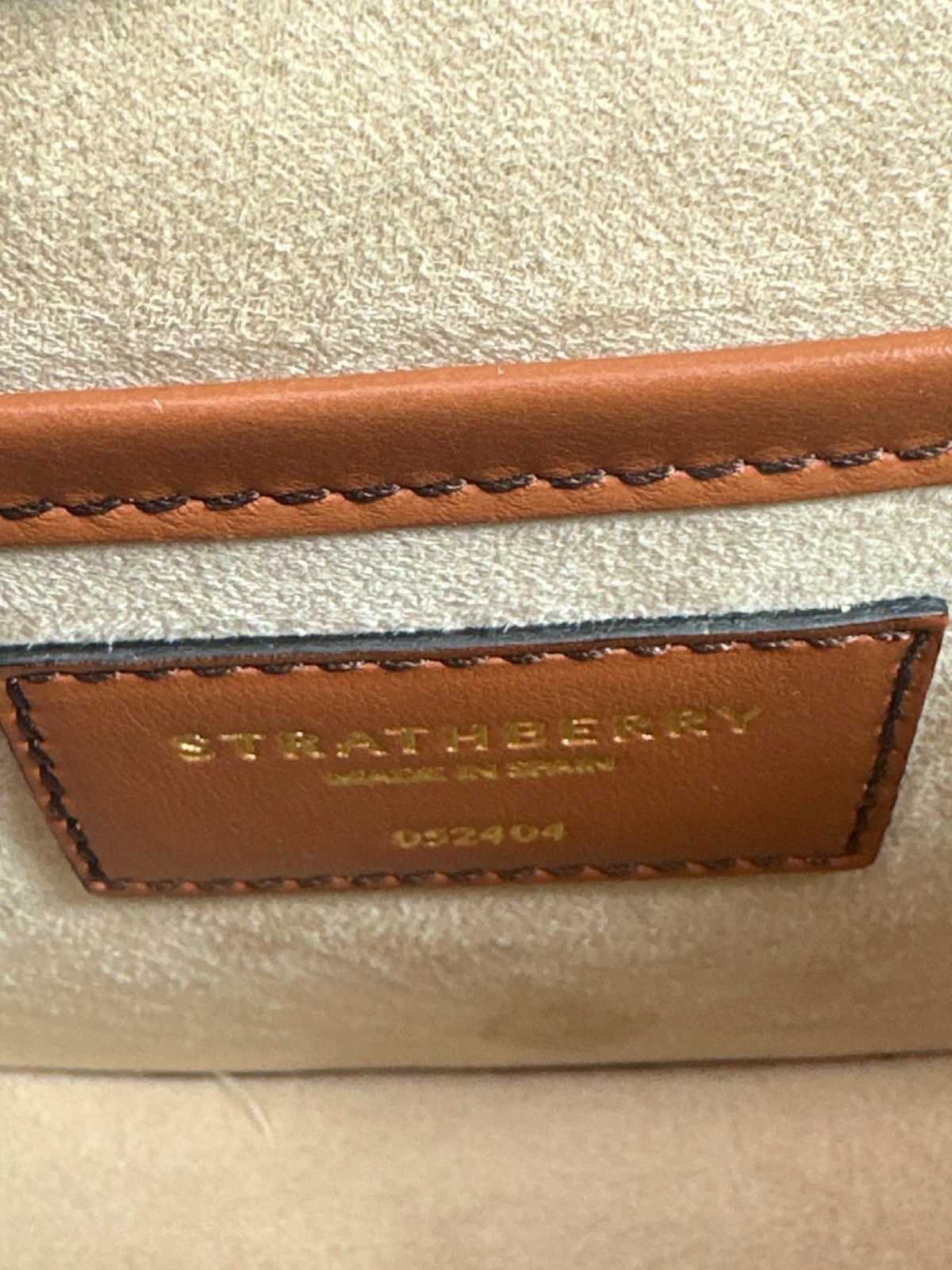 Strathberry Bay Tan Leather Crossbody Bag