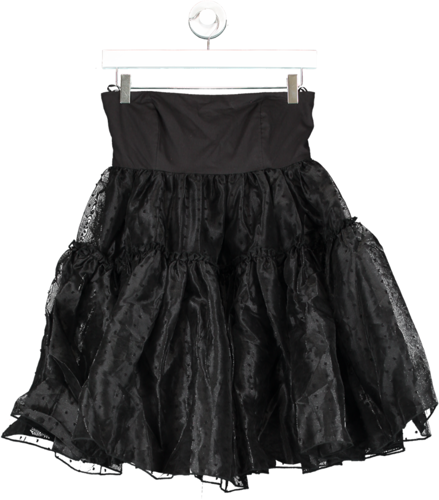 Free People Black Theo Spring Puff ball Dress UK M