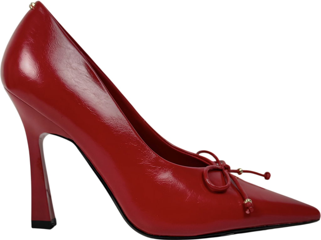 River Island Red Bow Court Heels UK 4 EU 37 👠