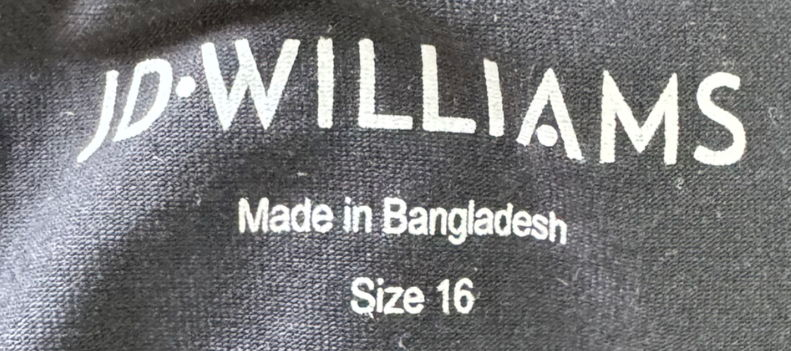 jd. williams Black Cotton Rich Support Vest UK 16