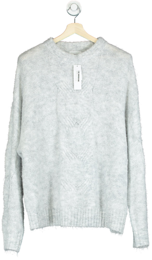 Topshop Grey Knitted Jumper UK M