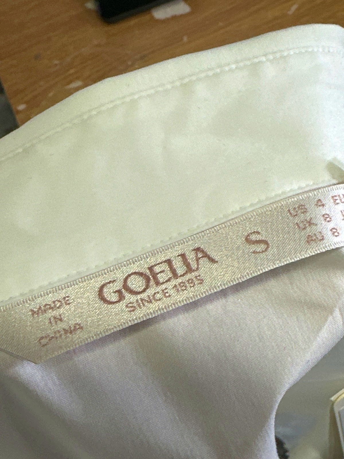 Goelia White Short Sleeve Blouse UK 8