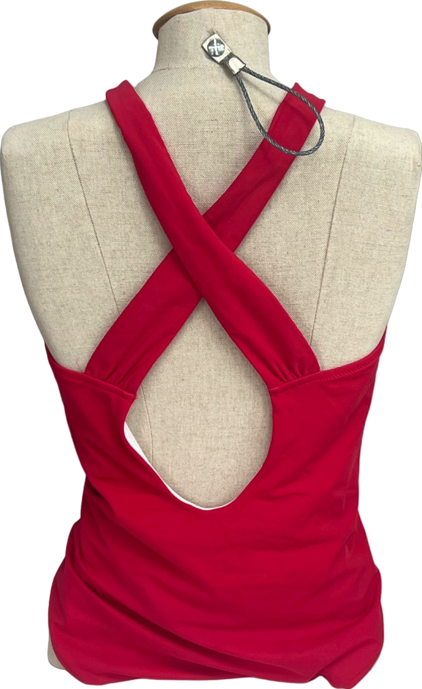 Boden Red Sleeveless Cross-Back Top UK 16