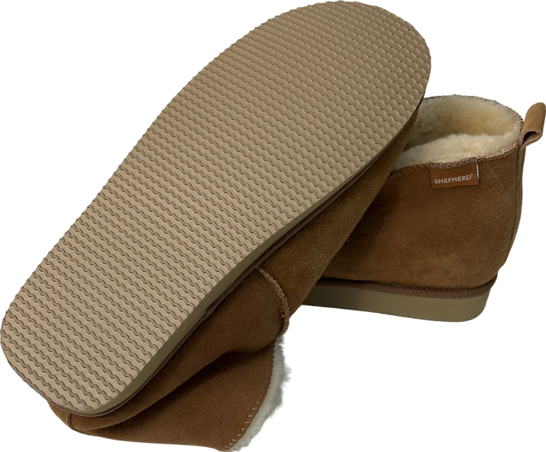 Shepherds Of Sweden Tan Sheepskin Slipper boots With Sole UK 6 EU 39 👠