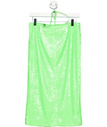 Rotate Sequins midi skirt Green UK 8