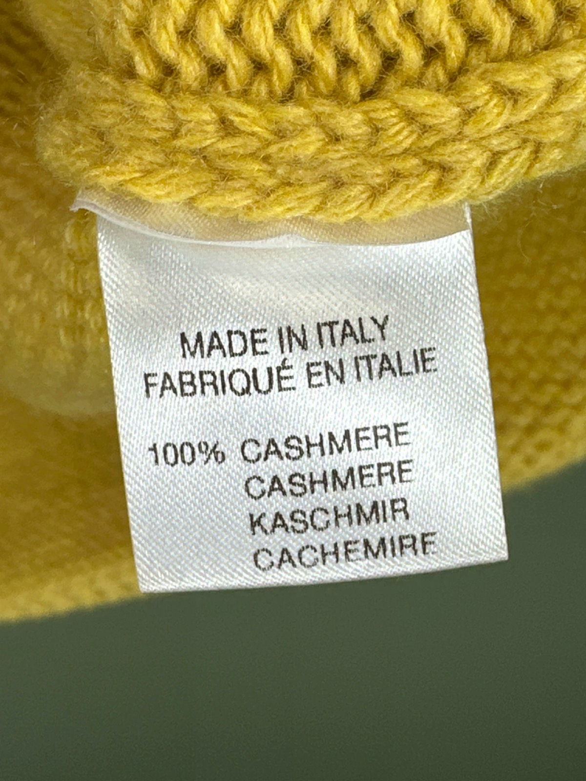 Assai Yellow Cashmere Sleeveless Sweater Vest UK M