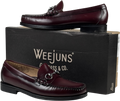 G.H.BASS WEEJUNS Lincoln Horsebit Loafers Wine Red Leather UK 8 EU 42 👞