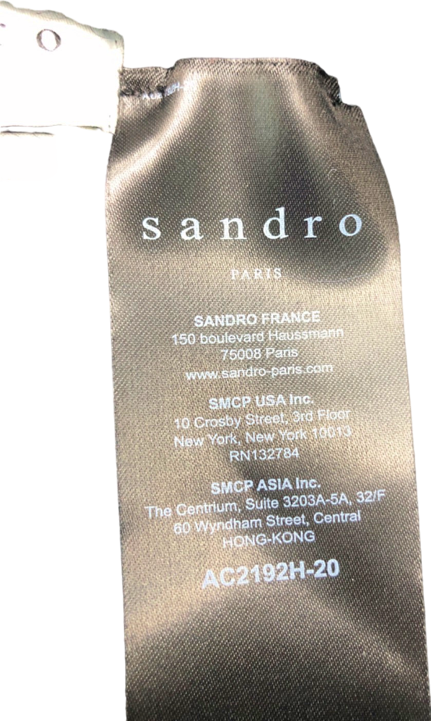 Sandro Black Pearl Embellished Beanie TU