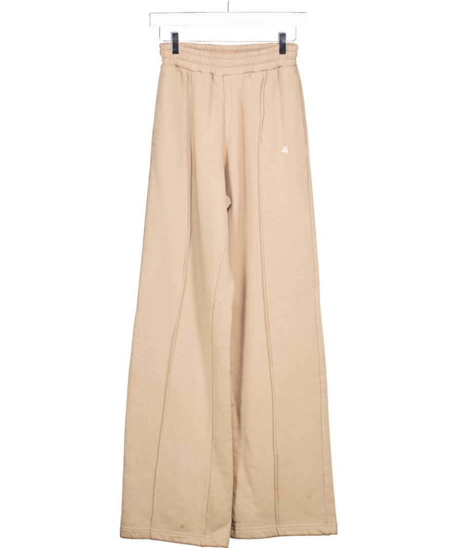 4th & Reckless Brown Mocha 4th Wide Leg Branded Joggers- Fergie UK XS
