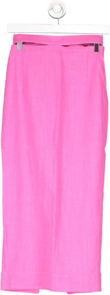 JACQUEMUS Pink La Jupe Valerie Cutout Belt Skirt UK 6