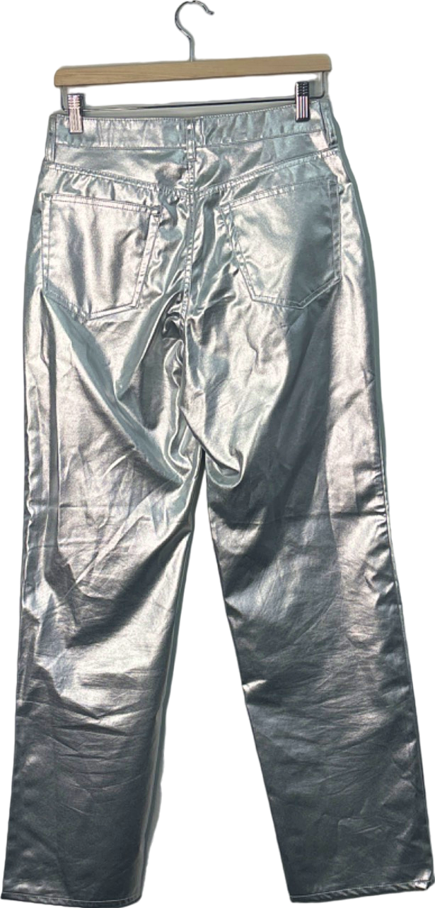 H&M Silver Metallic Trousers EU 38