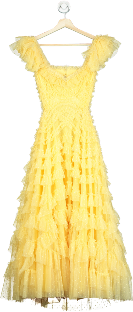 Needle & Thread Yellow Tulle Dress UK 6