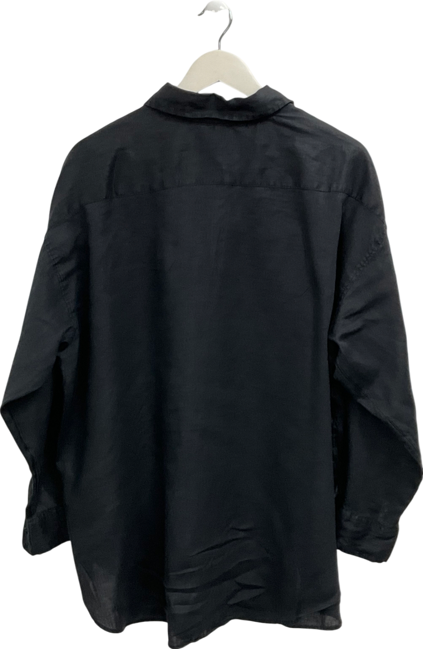 H&M Black Linen Shirt UK XL