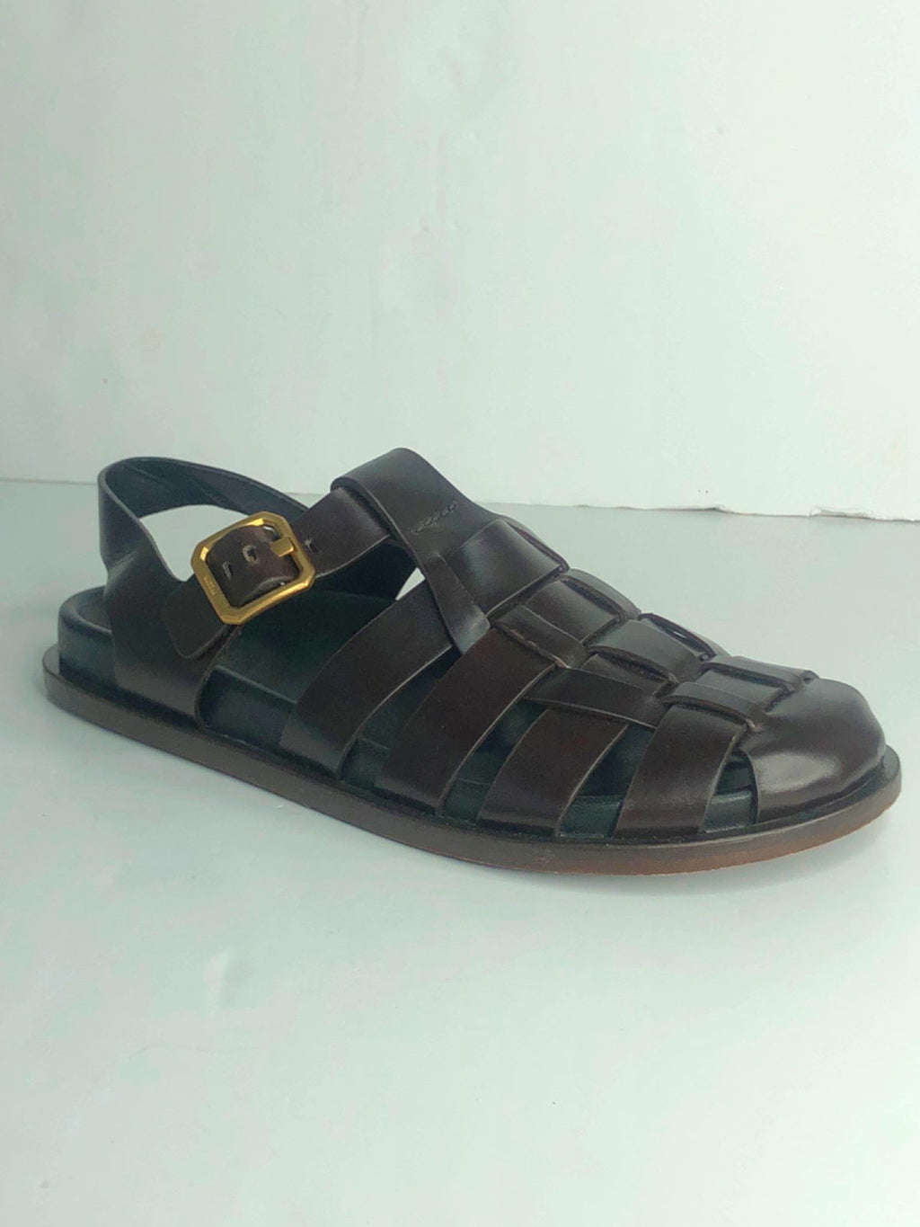 ME + EM Brown Leather Huarache Sandals UK 5
