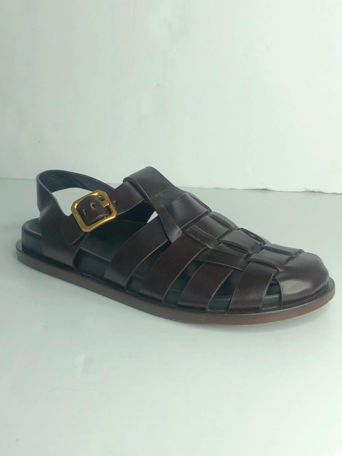 ME + EM Brown Leather Huarache Sandals UK 5
