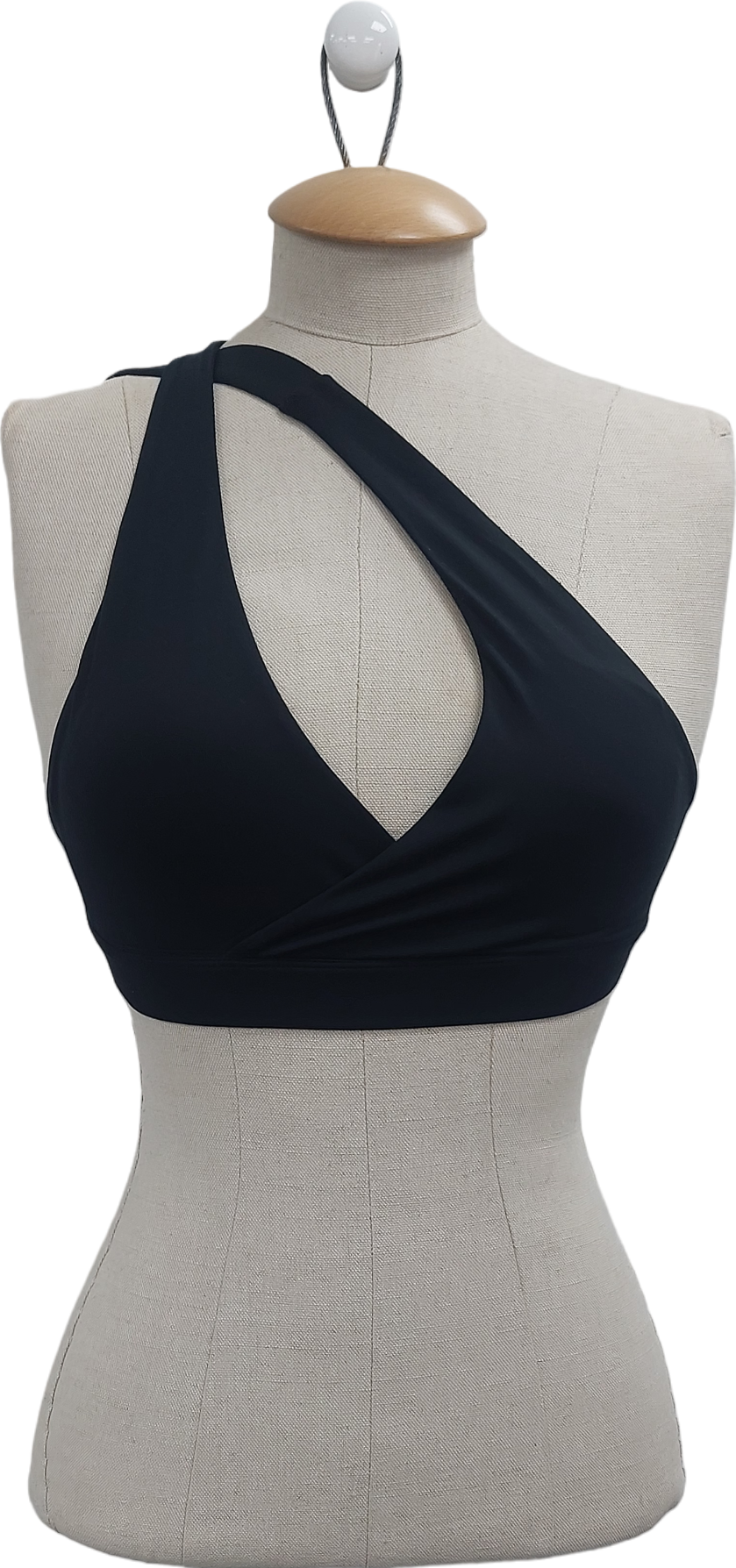 CSB Black Asymmetric Sports Bra UK S