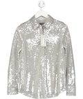 Mint Velvet Metallic Stone Sequin Shirt UK XS