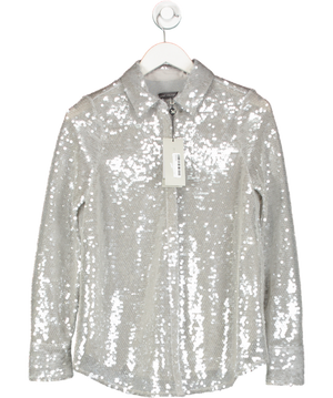 Mint Velvet Metallic Stone Sequin Shirt UK XS