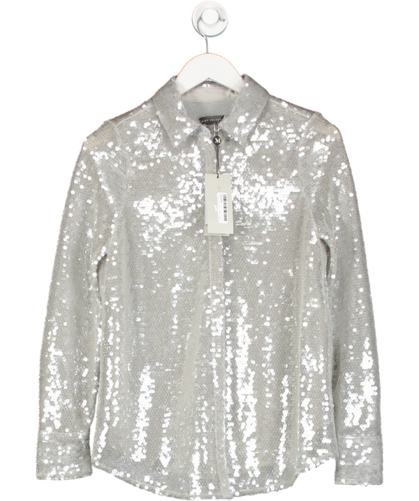 Mint Velvet Metallic Stone Sequin Shirt UK XS