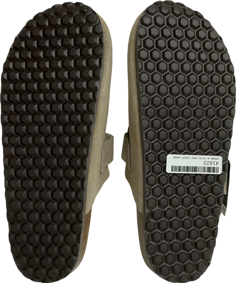 Next Beige Neutral Forever Comfort Leather Footbed Clogs UK 5 EU 38 👠