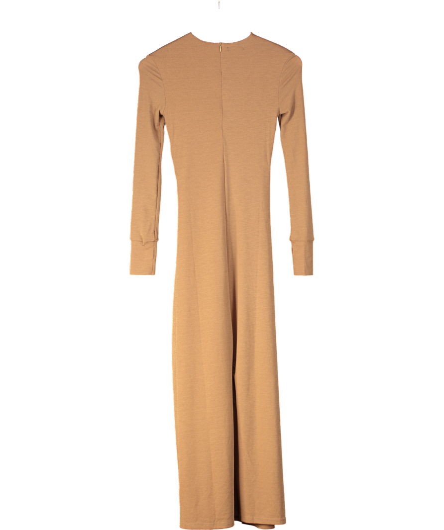 Storm Label Brown Gold Toned Hardware Coffee Dress UK S