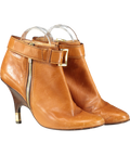 Giuseppe Zanotti Tan Vincini Leather Buckle Detail Ankle Length Boots UK 4 EU 37 👠
