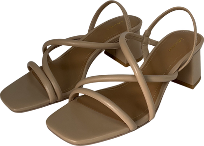 & Other Stories Beige Strappy Block Heel Sandals UK 3 EU 36 👠